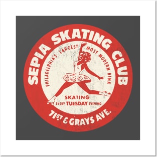 Sepia Skating Club -Philadelphia Posters and Art